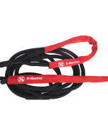 Fortøyningstau med slitehylser 12mm, 4m flettet sort