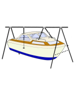 Norena A4 A-bakkestativ for motorbåter 24-26 fot, mønelengde 8,5 m