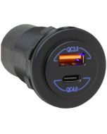 Innfellbar USB-C / USB-A Kontakt 12 / 24 V