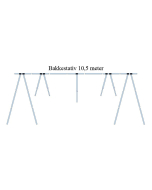 Red Duty Bakkestativ Aluminium for båter 29-31 fot, mønelengde 10,5 m