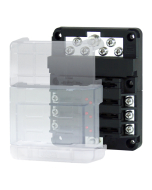 MultiMarine sikringsholder med minus-skinne for 6 sikringer