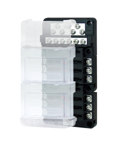 MultiMarine sikringsholder med minus-skinne for 12 sikringer