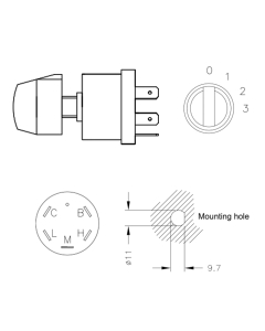 Isotherm 4-trinns bryter til defroster