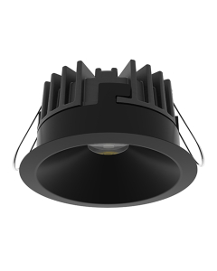 Quick Wholly AG2K LED downlight, sort, Ø78mm/65°/4W/dybde 41mm